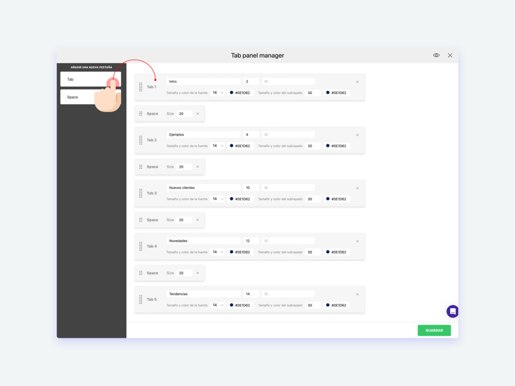 Tab Management Crear un menú con el componente Tab Manager - Academia Webpublication